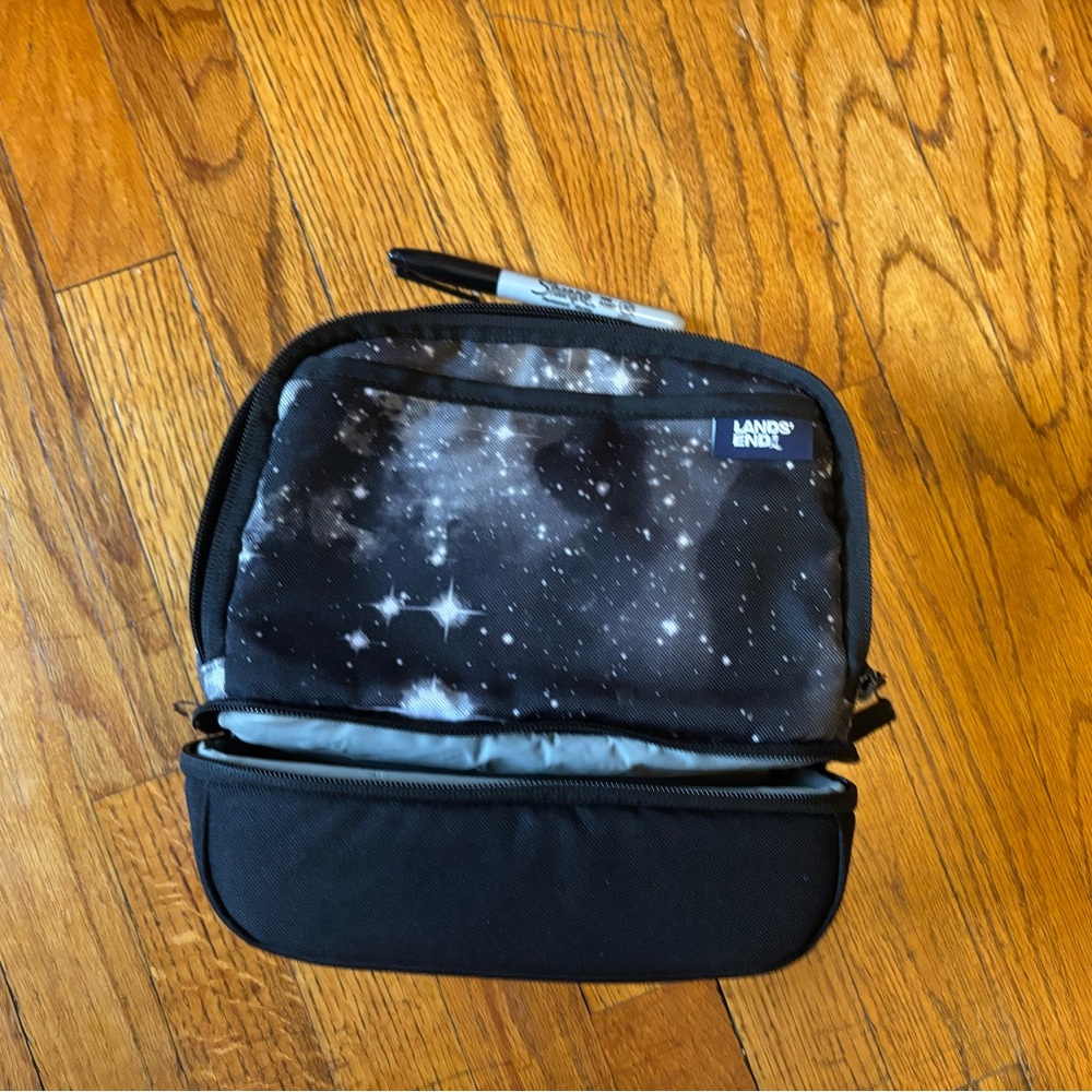 Lands' End Black Starry Men's Bag - Picture 3 of 7